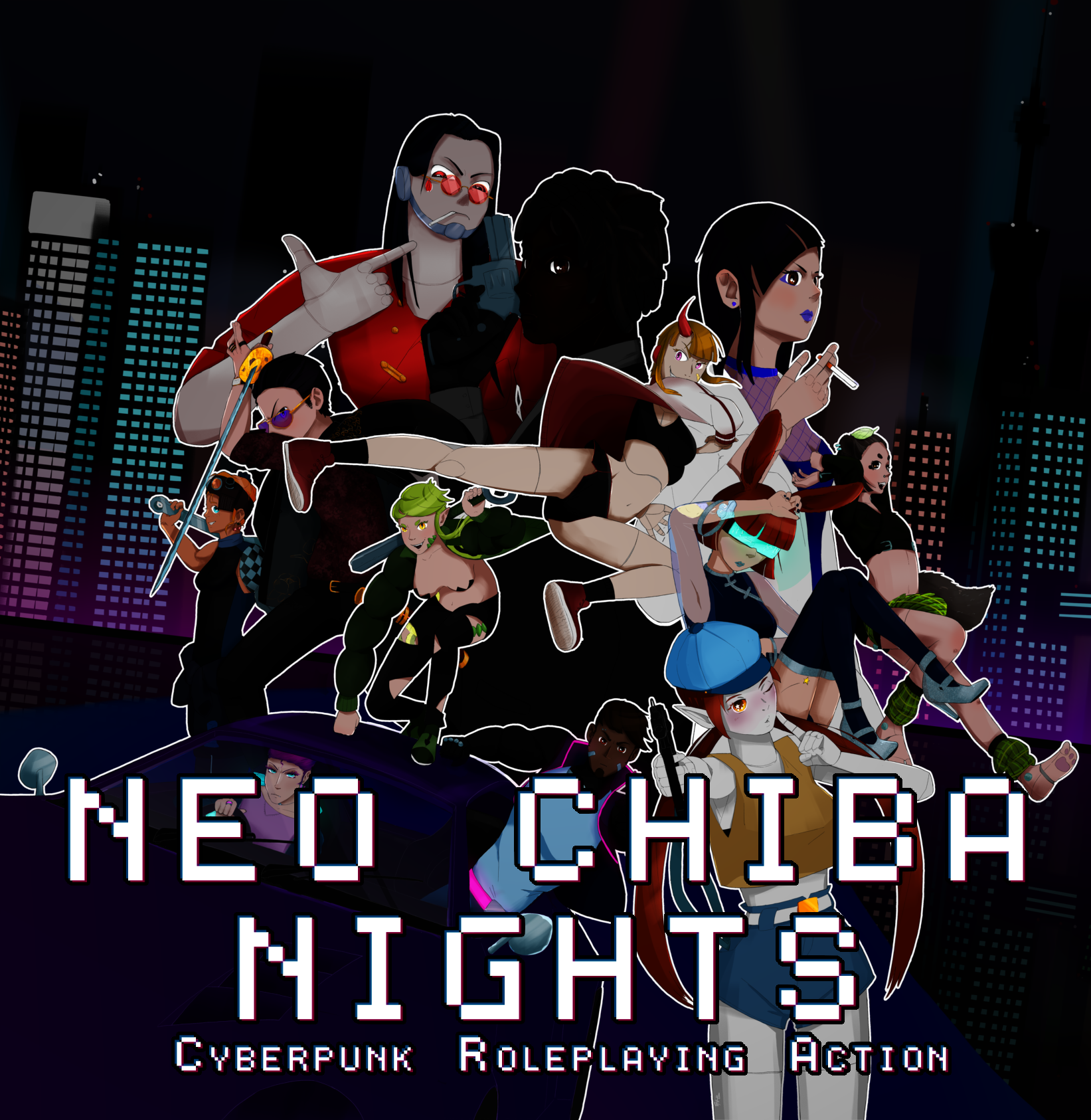 Colored title image of Neo Chiba Nights